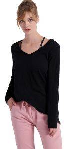 ΜΠΛΟΥΖΑ BODYTALK V-NECK ΜΑΥΡΗ