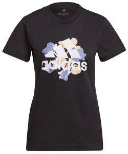 ΜΠΛΟΥΖΑ ADIDAS PERFORMANCE FLORAL GRAPHIC TEE ΜΑΥΡΗ