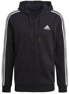  ADIDAS PERFORMANCE ESSENTIALS FRENCH TERRY 3-STRIPES FULL-ZIP HOODIE 