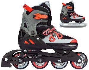 NIJDAM ΠΑΙΔΙΚΑ ΠΑΤΙΝΙΑ-ΠΑΓΟΠΕΔΙΛΑ NIJDAM INLINE SKATE RED RAIDER ΚΟΚΚΙΝΑ