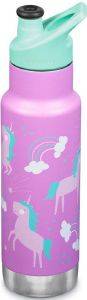 KLEAN KANTEEN ΠΑΓΟΥΡΙ KLEAN KANTEEN INSULATED KID CLASSIC NARROW WITH KID SPORT CAP UNICORNS ΦΟΥΞΙΑ (355 ML)