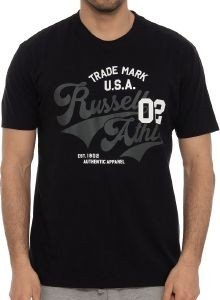 RUSSELL ATHLETIC ΜΠΛΟΥΖΑ RUSSELL ATHLETIC 02 S/S CREWNECK TEE ΜΑΥΡΗ