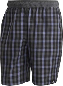  ADIDAS PERFORMANCE CLASSIC-LENGTH CHECK SWIM SHORTS /