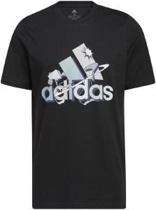  ADIDAS PERFORMANCE FLUID BADGE OF SPORT GRAPHIC TEE  (S)