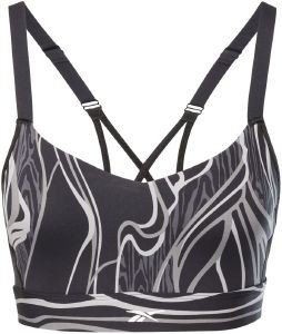  REEBOK LUX STRAPPY SPORTS BRA NATURE GROWN PRINT 