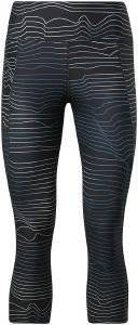 REEBOK ΚΟΛΑΝ 3/4 REEBOK RUNNING PRINTED CAPRI TIGHTS ΜΑΥΡΟ