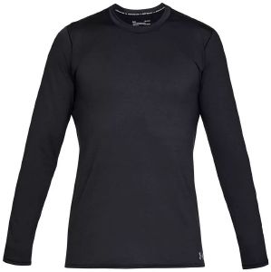 UNDER ARMOUR ΜΠΛΟΥΖΑ UNDER ARMOUR COLDGEAR FITTED CREW LS ΜΑΥΡΗ