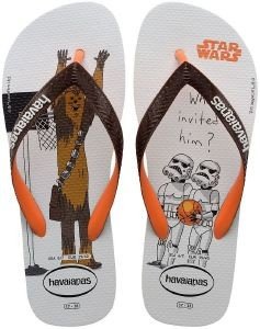 HAVAIANAS ΣΑΓΙΟΝΑΡΑ HAVAIANAS STAR WARS ΛΕΥΚΗ/ΠΟΡΤΟΚΑΛΙ