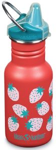 KLEAN KANTEEN ΠΑΓΟΥΡΙ KLEAN KANTEEN KID CLASSIC NARROW WITH SIPPY CAP CORAL STRAWBERRIES ΚΟΚΚΙΝΟ (355 ML)