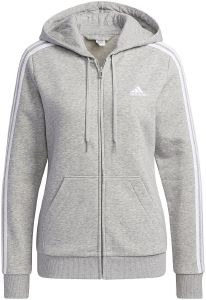  ADIDAS PERFORMANCE ESSENTIALS FLEECE 3-STRIPES FULL-ZIP HOODIE 