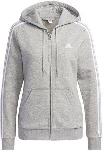 ������ ADIDAS PERFORMANCE ESSENTIALS FLEECE 3-STRIPES FULL-ZIP HOODIE ���� (M)
