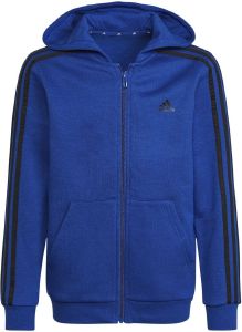 ADIDAS PERFORMANCE ΖΑΚΕΤΑ ADIDAS PERFORMANCE ESSENTIALS 3-STRIPES ZIP HOODIE ΜΠΛΕ ΡΟΥΑ