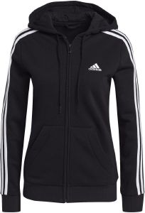 ΖΑΚΕΤΑ ADIDAS PERFORMANCE ESSENTIALS FLEECE 3-STRIPES FULL-ZIP HOODIE ΜΑΥΡΗ (S) ΖΑΚΕΤΑ ADIDAS PERFORMANCE ESSENTIALS FLEECE 3-STRIPES FULL-ZIP HOODIE ΜΑΥΡΗ (S)