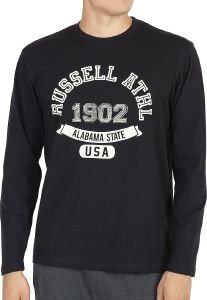 RUSSELL ATHLETIC ΜΠΛΟΥΖΑ RUSSELL ATHLETIC ALABAMA STATE L/S CREWNECK ΜΑΥΡΗ