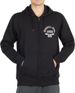 RUSSELL ATHLETIC ΖΑΚΕΤΑ RUSSELL ATHLETIC ALABAMA STATE ZIP THROUGH HOODY ΜΑΥΡΗ