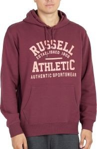 RUSSELL ATHLETIC ΦΟΥΤΕΡ RUSSELL ATHLETIC AUTHENTIC SPORTSWEAR PULLOVER HOODY ΜΠΟΡΝΤΟ