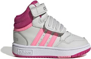 ADIDAS SPORT INSPIRED ΜΠΟΤΑΚΙ ADIDAS SPORT INSPIRED HOOPS MID ΓΚΡΙ/ΡΟΖ