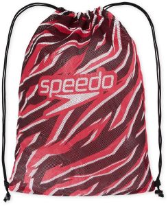 SPEEDO ΣΑΚΙΔΙΟ SPEEDO PRINTED MESH BAG ΚΟΚΚΙΝΟ/ΜΑΥΡΟ