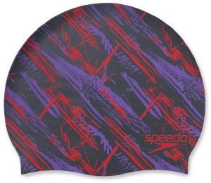 SPEEDO ΣΚΟΥΦΑΚΙ SPEEDO PRINTED SILICONE ΑΝΘΡΑΚΙ