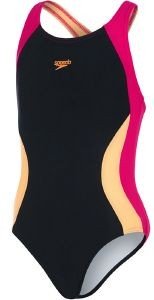 SPEEDO ΜΑΓΙΟ SPEEDO COLOURBLOCK SPIRITBACK ΜΑΥΡΟ