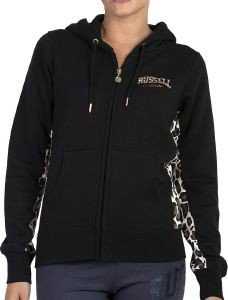  RUSSELL ATHLETIC ANIMAL PANEL ZIP THROUGH HOODY 