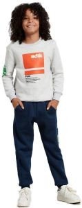 BODYTALK ΣΕΤ ΜΠΛΟΥΖΑ - ΠΑΝΤΕΛΟΝΙ BODYTALK CREWNECK - JOGGER PANTS ΓΚΡΙ ΑΝΟΙΚΤΟ ΜΕΛΑΝΖΕ