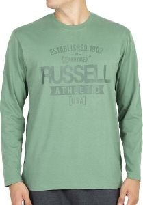 RUSSELL ATHLETIC ΜΠΛΟΥΖΑ RUSSELL ATHLETIC ESTABLISHED 1902 L/S CREWNECK ΠΡΑΣΙΝΟ