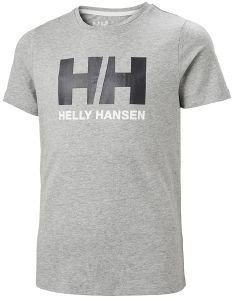 HELLY HANSEN ΜΠΛΟΥΖΑ HELLY HANSEN JR LOGO T-SHIRT ΓΚΡΙ ΜΕΛΑΝΖΕ