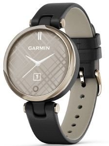  GARMIN LILY CLASSIC CREAM GOLD & BLACK LEATHER