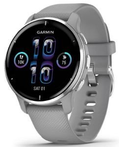  GARMIN VENU 2 PLUS POWDER GRAY WITH SILVER BEZEL