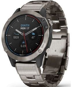  GARMIN QUATIX 6 SAPPHIRE TITANIUM GRAY WITH TITANIUM BAND