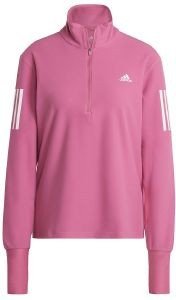 ADIDAS PERFORMANCE ΜΠΛΟΥΖΑ ADIDAS PERFORMANCE OWN THE RUN 1/2 ZIP SWEATSHIRT ΦΟΥΞΙΑ