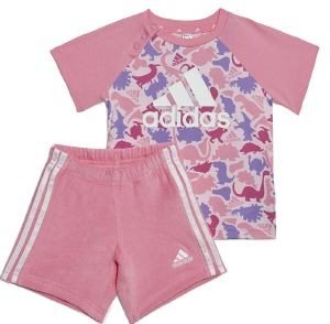 ADIDAS PERFORMANCE ΣΕΤ ΜΠΛΟΥΖΑ/ΣΟΡΤΣ ADIDAS PERFORMANCE DINO CAMO ALLOVER PRINT COTTON SET ΡΟΖ