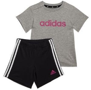 ADIDAS PERFORMANCE ΣΕΤ ΜΠΛΟΥΖΑ/ΣΟΡΤΣ ADIDAS PERFORMANCE ESSENTIALS COTTON SET ΓΚΡΙ/ΜΑΥΡΟ