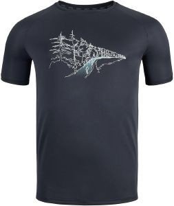 ODLO ΜΠΛΟΥΖΑ ODLO ESSENTIAL PRINT T-SHIRT ΜΑΥΡΗ