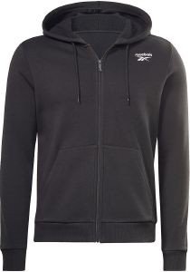 REEBOK ΖΑΚΕΤΑ REEBOK IDENTITY FLEECE FULL-ZIP HOODIE ΜΑΥΡΗ