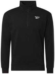 REEBOK ΜΠΛΟΥΖΑ REEBOK IDENTITY HALF ZIP ΜΑΥΡΗ