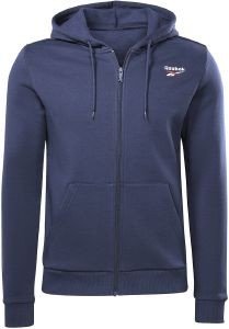 REEBOK ΖΑΚΕΤΑ REEBOK IDENTITY FLEECE FULL-ZIP HOODIE ΜΠΛΕ ΣΚΟΥΡΟ