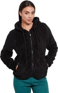 BODYTALK ΖΑΚΕΤΑ BODYTALK ZIP HOODED SWEATER ΜΑΥΡΗ