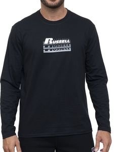 RUSSELL ATHLETIC ΜΠΛΟΥΖΑ RUSSELL ATHLETIC MIDTOWN L/S CREWNECK SHIRT ΜΑΥΡΗ