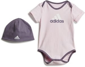 ADIDAS PERFORMANCE ΣΕΤ ADIDAS PERFORMANCE ESSENTIALS BIG LOGO BODYSUIT AND BEANIE GIFT SET ΡΟΖ