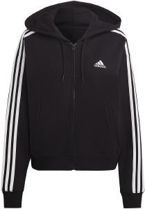  ADIDAS PERFORMANCE ESSENTIALS 3-STRIPES FRENCH TERRY BOMBER FULL-ZIP HOODIE 