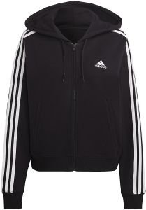  ADIDAS PERFORMANCE ESSENTIALS 3-STRIPES FRENCH TERRY BOMBER FULL-ZIP HOODIE  (L)