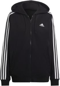 ΖΑΚΕΤΑ ADIDAS PERFORMANCE ESSENTIALS 3-STRIPES FRENCH TERRY OVERSIZED FULL-ZIP HOODIE ΜΑΥΡΗ (M) ΖΑΚΕΤΑ ADIDAS PERFORMANCE ESSENTIALS 3-STRIPES FRENCH TERRY OVERSIZED FULL-ZIP HOODIE ΜΑΥΡΗ (M)