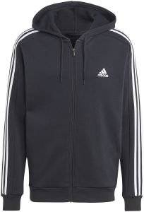 ������ ADIDAS PERFORMANCE ESSENTIALS FLEECE 3-STRIPES FULL-ZIP HOODIE ����� (L)