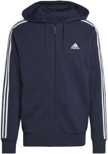 ADIDAS PERFORMANCE ΖΑΚΕΤΑ ADIDAS PERFORMANCE ESSENTIALS FRENCH TERRY 3-STRIPES FULL-ZIP HOODIE ΜΠΛΕ ΣΚΟΥΡΟ