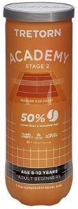  TRETORN ACADEMY STAGE 2 ORANGE 3 TUBE TENNIS BALLS