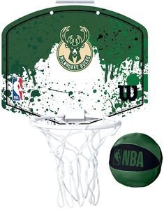 WILSON ΜΠΑΣΚΕΤΑΚΙ WILSON NBA TEAM MINI HOOP MILWAUKEE BUCKS ΠΡΑΣΙΝΟ