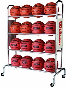  WILSON BASKETBALL DELUXE RACK (16 BALLS)