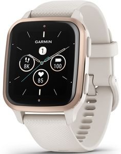  GARMIN VENU SQ 2 MUSIC IVORY WITH PEACH GOLD BEZEL